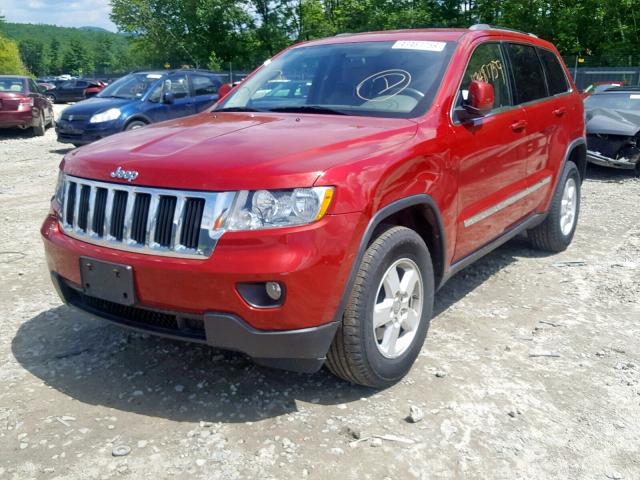 1J4RR4GG2BC677666 - 2011 JEEP GRAND CHER RED photo 2