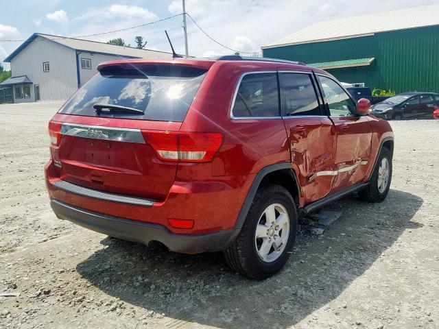 1J4RR4GG2BC677666 - 2011 JEEP GRAND CHER RED photo 4