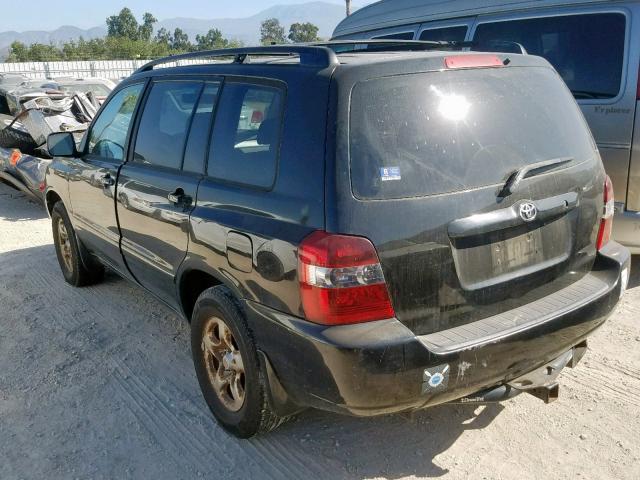 JTEGD21AX40088952 - 2004 TOYOTA HIGHLANDER BLACK photo 3