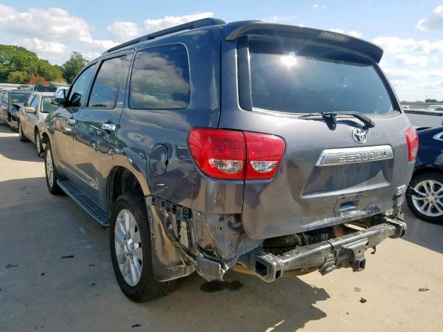 5TDYY5G14DS047459 - 2013 TOYOTA SEQUOIA PL GRAY photo 3