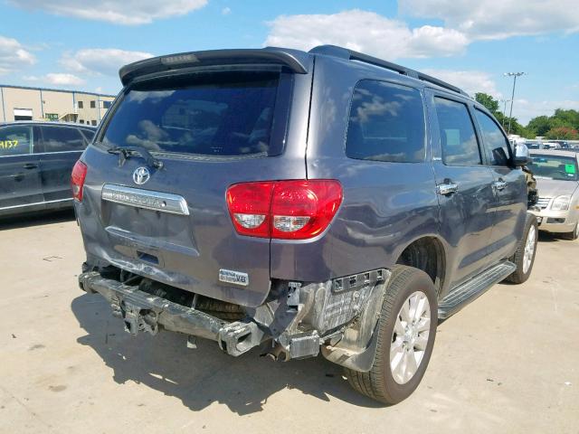 5TDYY5G14DS047459 - 2013 TOYOTA SEQUOIA PL GRAY photo 4