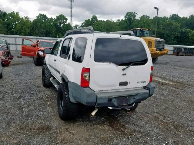 5N1ED28Y51C544604 - 2001 NISSAN XTERRA XE WHITE photo 3