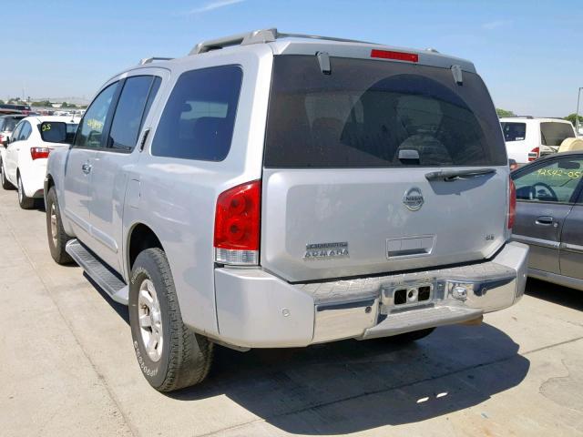 5N1AA08B04N711631 - 2004 NISSAN ARMADA SE GRAY photo 3