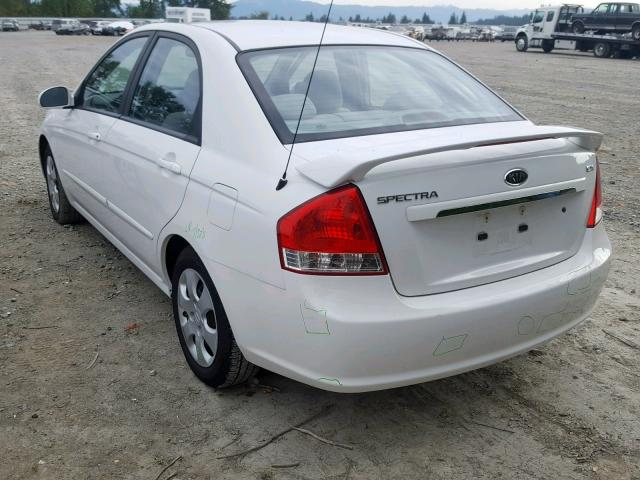 KNAFE222895594338 - 2009 KIA SPECTRA EX WHITE photo 3