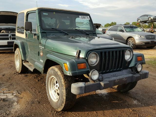 1J4FY49SXXP419841 - 1999 JEEP WRANGLER / GREEN photo 1