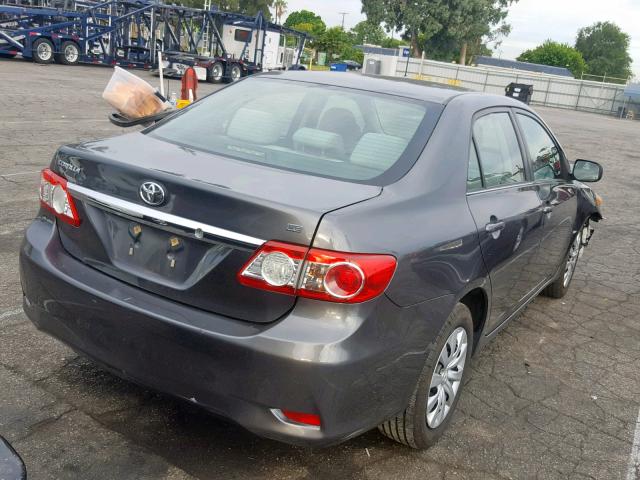 2T1BU4EE0DC057318 - 2013 TOYOTA COROLLA BA GRAY photo 4