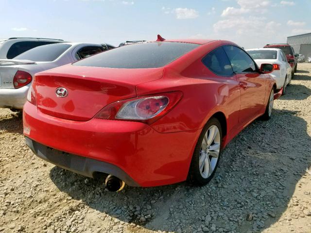 KMHHT6KD9CU078718 - 2012 HYUNDAI GENESIS CO RED photo 4