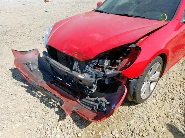 KMHHT6KD9CU078718 - 2012 HYUNDAI GENESIS CO RED photo 9