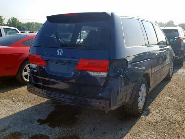 5FNRL38269B055766 - 2009 HONDA ODYSSEY LX BLUE photo 4