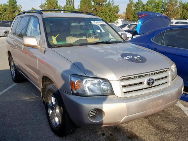 JTEGP21A750082941 - 2005 TOYOTA HIGHLANDER BEIGE photo 1