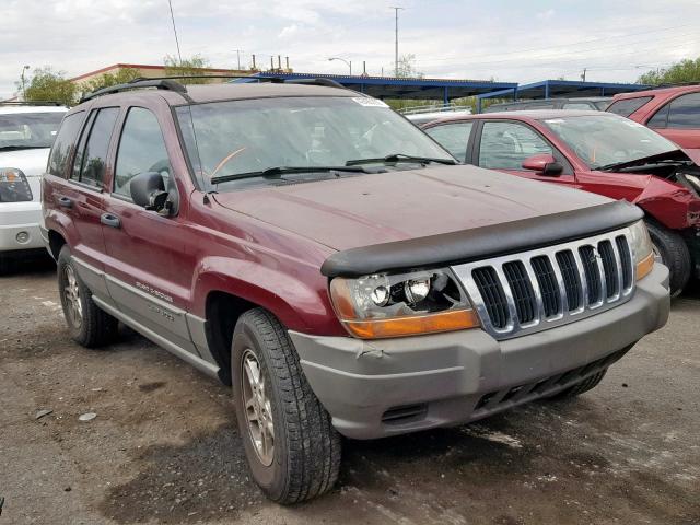 1J8GX48S52C146086 - 2002 JEEP GRAND CHER BURGUNDY photo 1