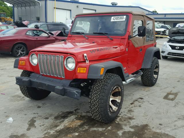 1J4FA29176P740329 - 2006 JEEP WRANGLER / RED photo 2