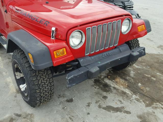 1J4FA29176P740329 - 2006 JEEP WRANGLER / RED photo 9