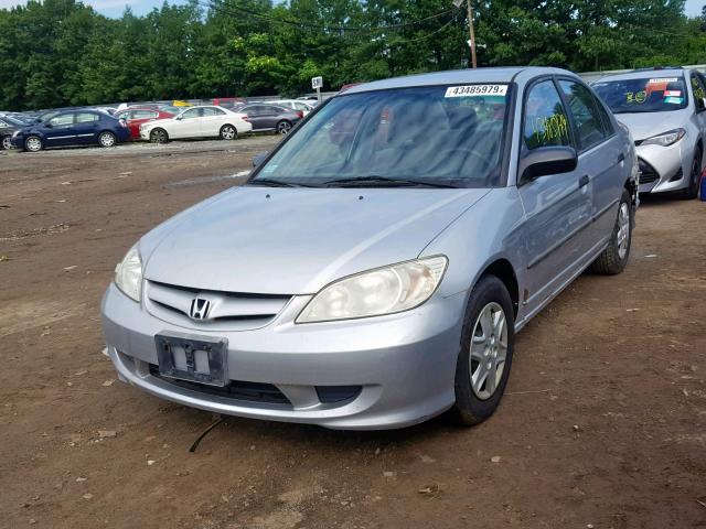 2HGES16374H628941 - 2004 HONDA CIVIC DX V GRAY photo 2