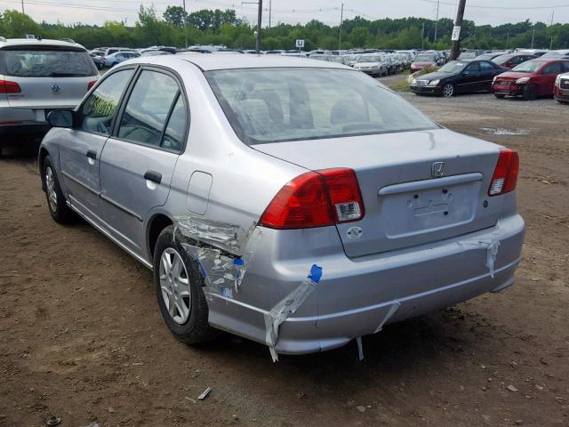 2HGES16374H628941 - 2004 HONDA CIVIC DX V GRAY photo 3