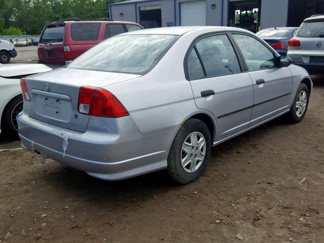 2HGES16374H628941 - 2004 HONDA CIVIC DX V GRAY photo 4