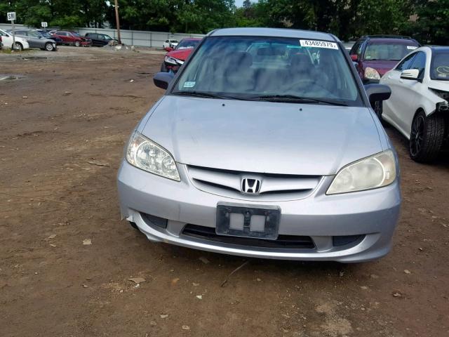 2HGES16374H628941 - 2004 HONDA CIVIC DX V GRAY photo 9