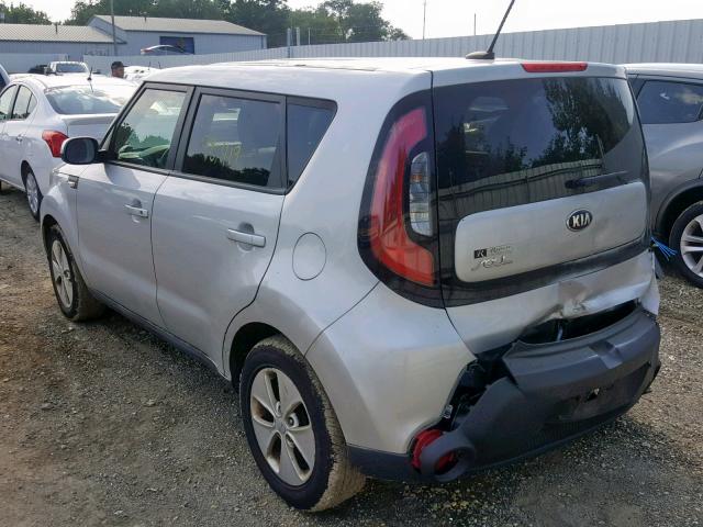 KNDJN2A25E7738876 - 2014 KIA SOUL SILVER photo 3