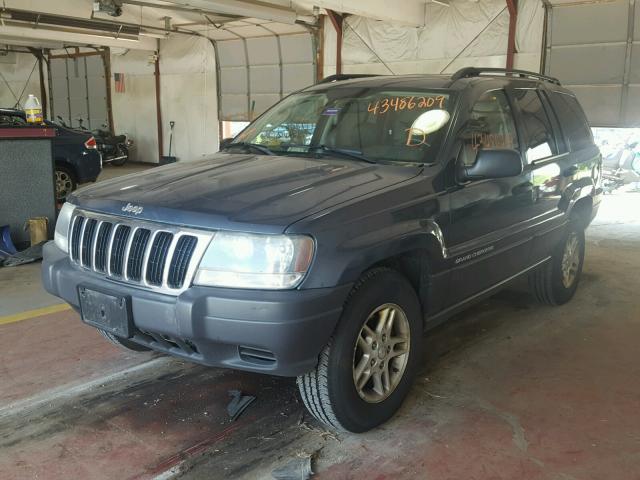 1J4GW48S03C599201 - 2003 JEEP GRAND CHER BLUE photo 2