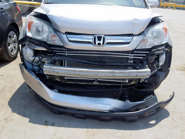 5J6RE38779L008596 - 2009 HONDA CR-V EXL SILVER photo 9