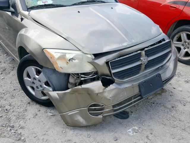 1B3HB28B27D210666 - 2007 DODGE CALIBER BROWN photo 9