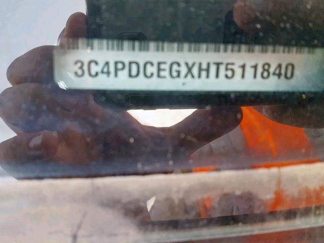 3C4PDCEGXHT511840 - 2017 DODGE JOURNEY GT BLACK photo 10