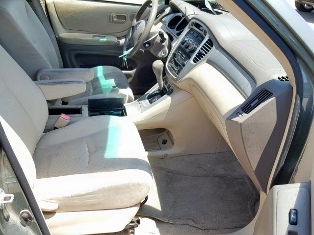 JTEGD21A140099354 - 2004 TOYOTA HIGHLANDER GREEN photo 5