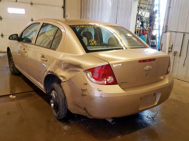 1G1AK54F357628331 - 2005 CHEVROLET COBALT TAN photo 3