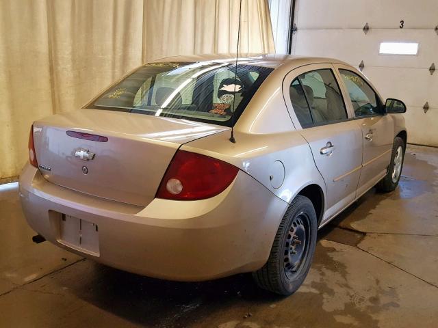 1G1AK54F357628331 - 2005 CHEVROLET COBALT TAN photo 4