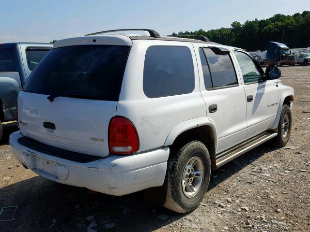 1B4HS28Y1WF214596 - 1998 DODGE DURANGO WHITE photo 4