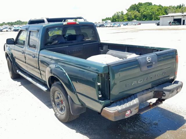 1N6ED29X72C328374 - 2002 NISSAN FRONTIER C GREEN photo 3