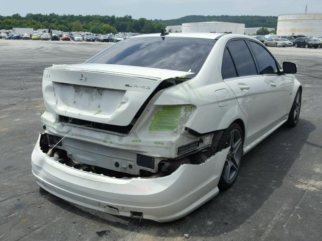 WDDGF77X19F269228 - 2009 MERCEDES-BENZ C 63 AMG WHITE photo 4