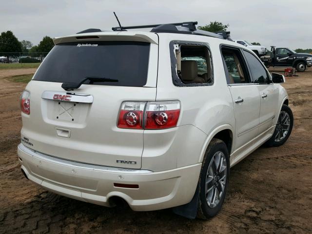 1GKKVTED4CJ236628 - 2012 GMC ACADIA DEN WHITE photo 4