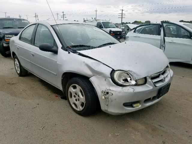 1B3ES26C22D584590 - 2002 DODGE NEON SILVER photo 1