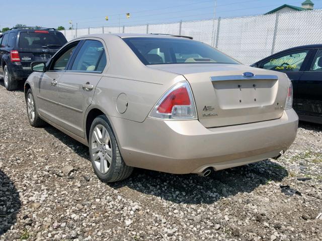 3FAFP08156R219456 - 2006 FORD FUSION SEL BEIGE photo 3