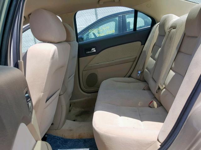 3FAFP08156R219456 - 2006 FORD FUSION SEL BEIGE photo 6
