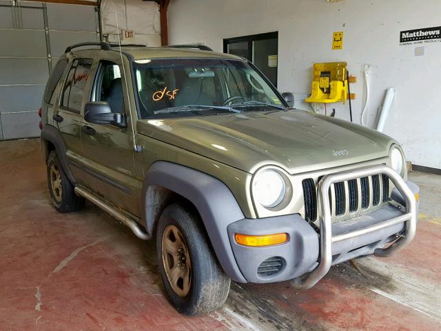 1J4GL48K84W259030 - 2004 JEEP LIBERTY SP GREEN photo 1