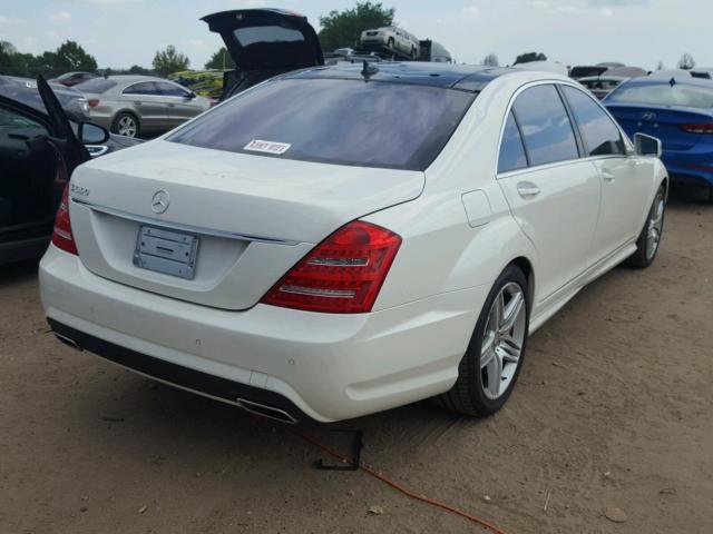 WDDNG7DB8DA513122 - 2013 MERCEDES-BENZ S 550 WHITE photo 4