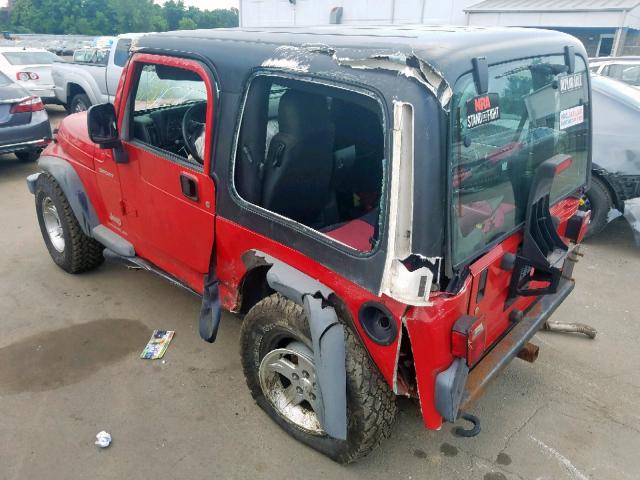 1J4FA49S84P714985 - 2004 JEEP WRANGLER / RED photo 3