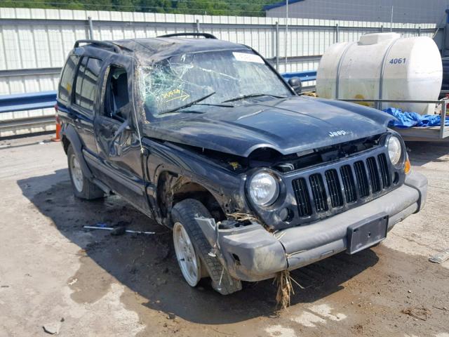 1J4GL48K05W631011 - 2005 JEEP LIBERTY SP BLACK photo 1