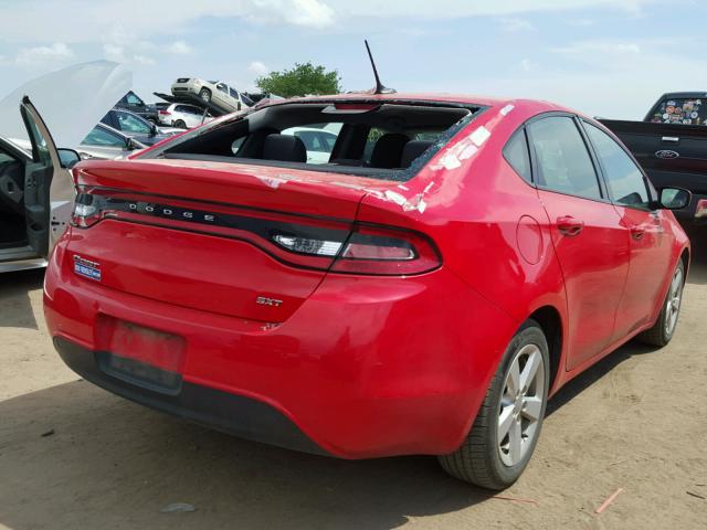 1C3CDFBB8GD680773 - 2016 DODGE DART SXT RED photo 4