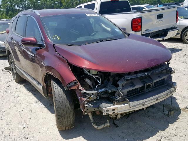 7FARW1H94HE040503 - 2017 HONDA CR-V TOURI BURGUNDY photo 1