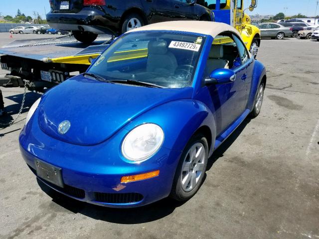 3VWRG31Y17M401330 - 2007 VOLKSWAGEN NEW BEETLE BLUE photo 2