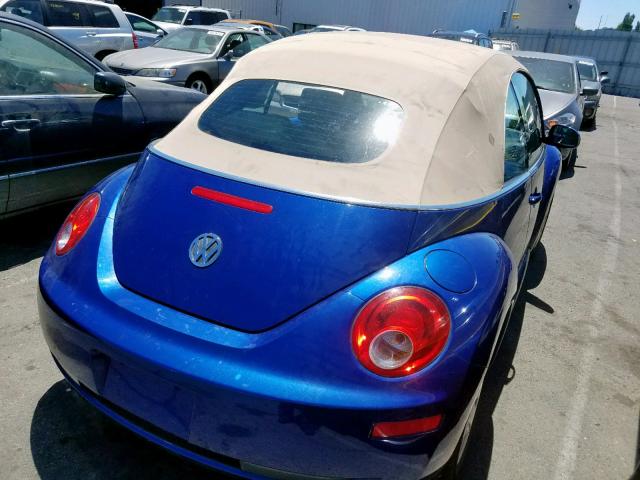 3VWRG31Y17M401330 - 2007 VOLKSWAGEN NEW BEETLE BLUE photo 4