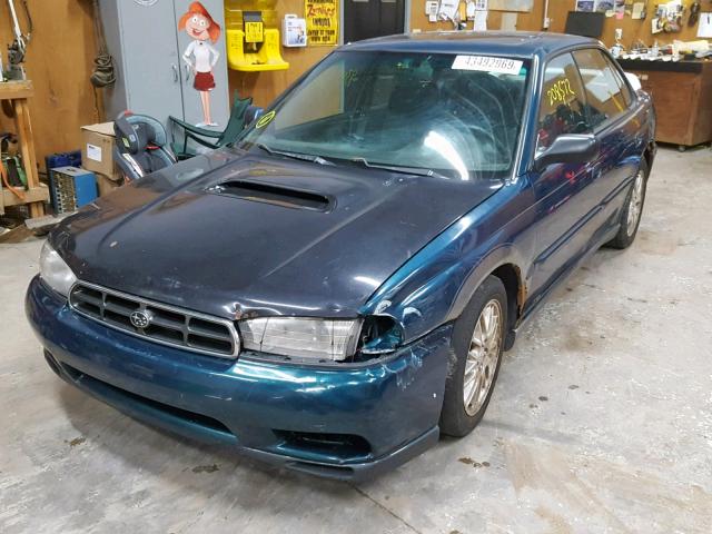 4S3BD675XW7206055 - 1998 SUBARU LEGACY GT BLUE photo 2