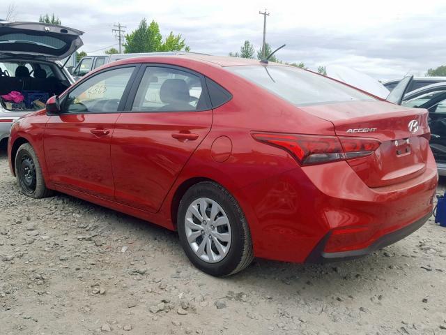 3KPC24A36KE086819 - 2019 HYUNDAI ACCENT SE RED photo 3