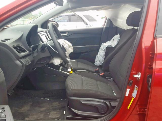 3KPC24A36KE086819 - 2019 HYUNDAI ACCENT SE RED photo 5