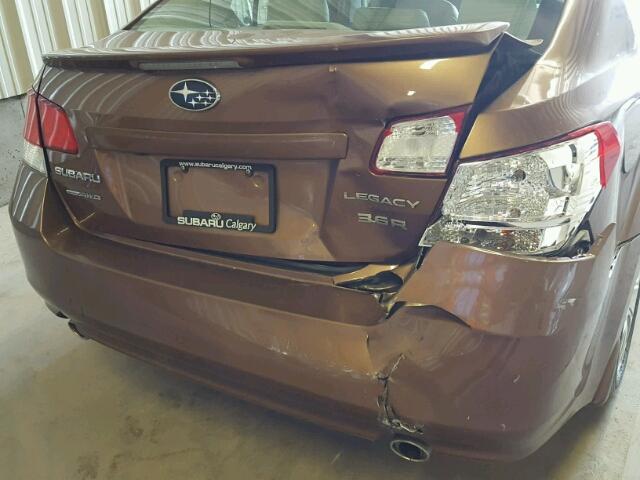 4S3BMJL64B2251582 - 2011 SUBARU LEGACY 3.6 BROWN photo 9