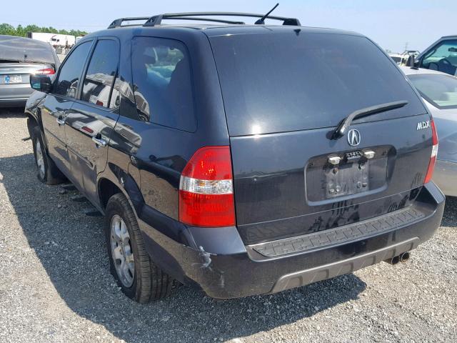 2HNYD18652H534416 - 2002 ACURA MDX TOURIN BLACK photo 3