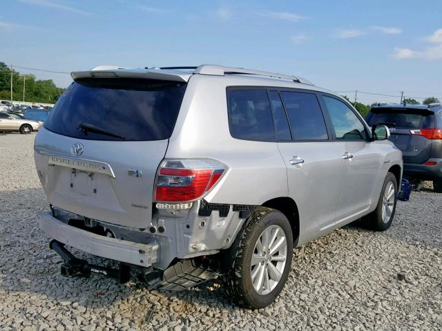 JTEJW3EH4A2044801 - 2010 TOYOTA HIGHLANDER SILVER photo 4